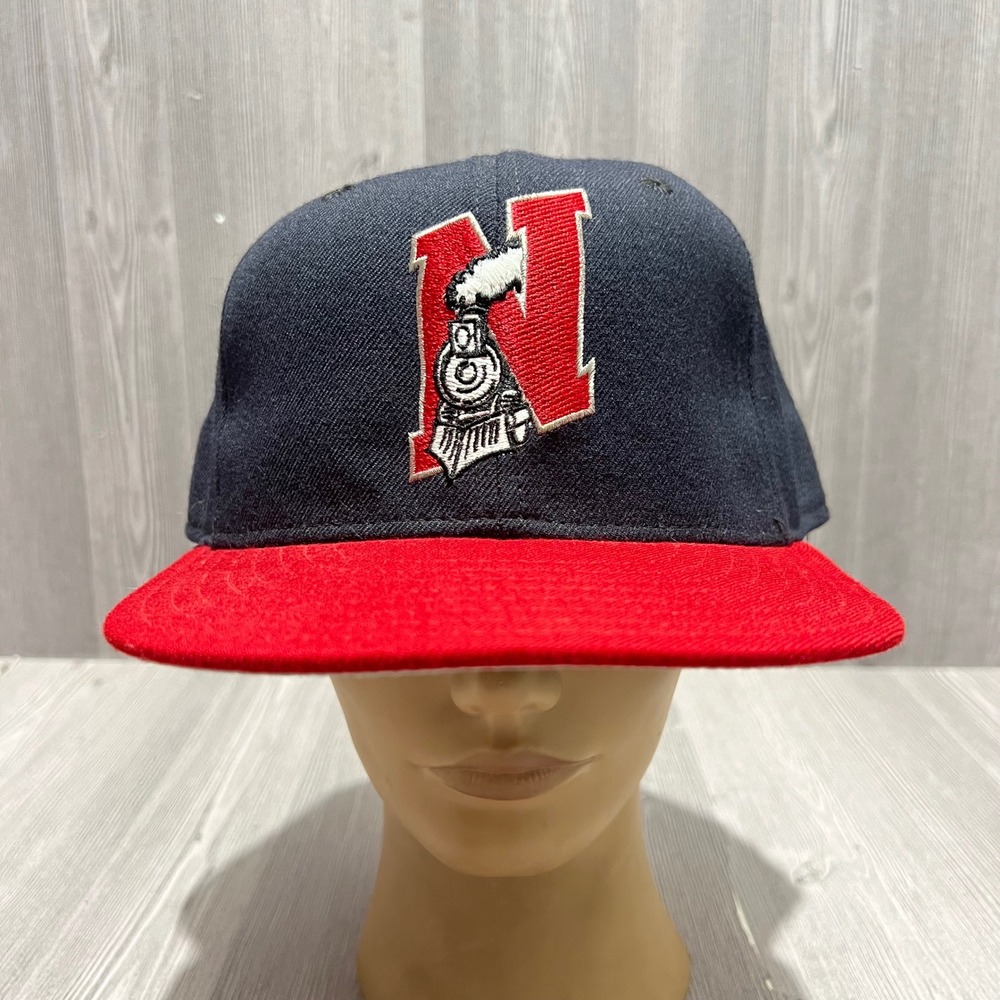 New Era 5950 Nashville Sounds MiLB Fitted Hat 7 1/4 Navy Red 100% Wool USA Made